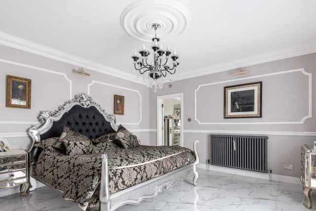 It was put on the market at the end of March and has a large study, family room, and a sitting room with dining area