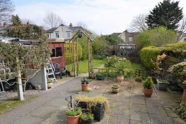 The house also comes with a mature garden