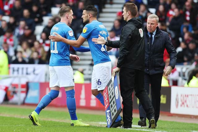 Ronan Curtis was replaced by Gareth Evans at Sunderland. Picture: Joe Pepler