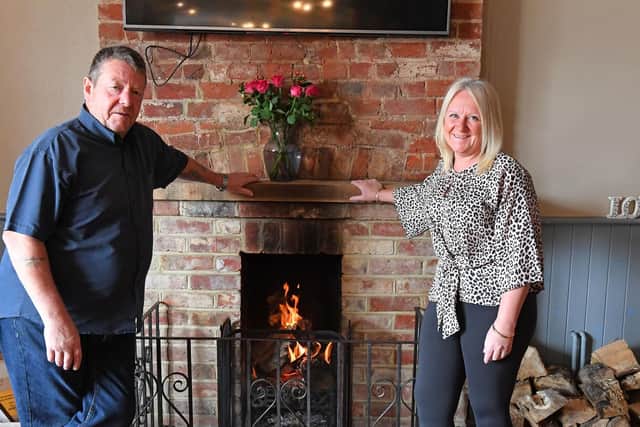 New landlord and landlady - Mike 'Higgy' Higginbotham and Jeanette 'Netty' Preston at the Old House at Home 
Picture by:  Malcolm Wells (190424-7442)