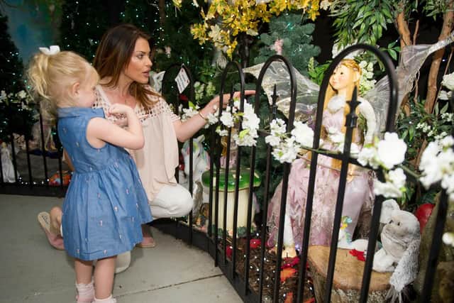 Abbie Curtis and her daughter Harper at the Enchanted Walk at Keydell Nurseries