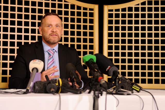 Assistant chief constable for Kent and Essex Police and serious crime directorate Nick Downing during the press conference. 
Picture: Sarah Standing (300419-7534)