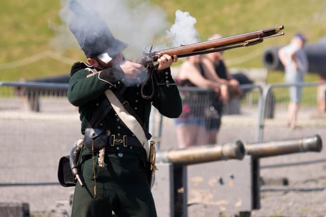Firearms demonstration by 3rd 95th Rifles. Picture: Duncan Shepherd