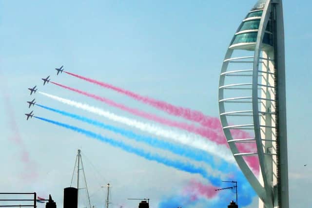 Red Arrows over Old Portsmouth