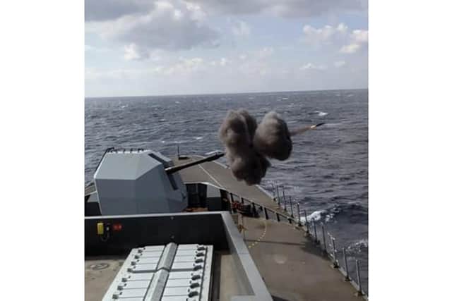 HMS Duncan's Mk8 Mod 1 4.5in gun Picture: Royal Navy