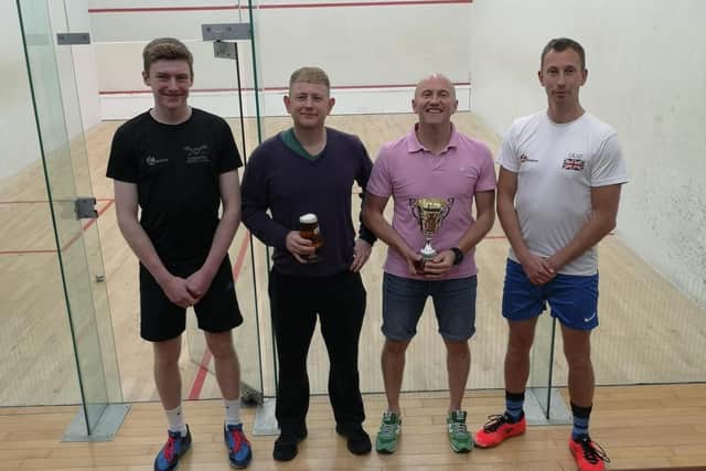 Toby Ponting, Len Westover, Tim Vail and Matt Ellicott. Lee-on-the-Solent squash