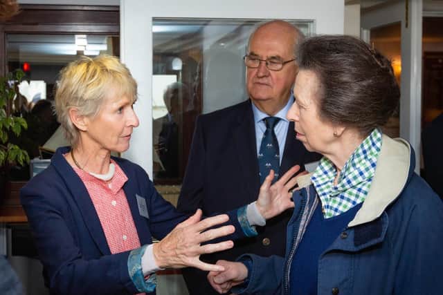 HRH The Princess Royal pictured talking to Lady Pippa Blake (left) during her visit to Emsworth Sailing Club today. The visit was arranged to help the club celebrate its centenary.