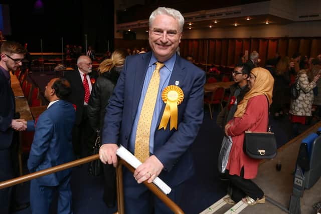 Cllr Gerald Vernon-Jackson at the election count Picture: Habibur Rahman