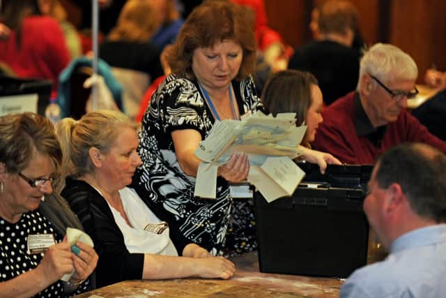 The Portsmouth local election count held inside the Guildhall, Portsmouth. Picture Ian Hargreaves  (180470-1)