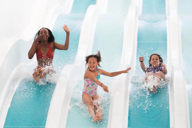 General views of the new Splash 40m swimming pool, which has now officially opened at Butlins holiday resort in Bognor Regis, West Sussex.