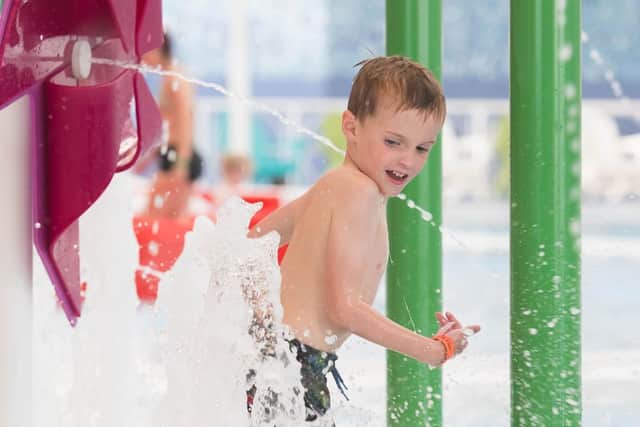General views of the new Splash 40m swimming pool, which has now officially opened at Butlins holiday resort in Bognor Regis, West Sussex.