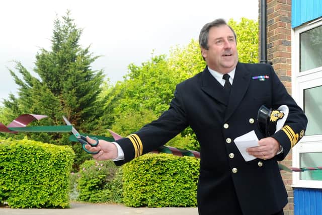 Executive support officer at HMS Sultan Steve Window opens the gym
Picture: Sarah Standing (030519-8011)