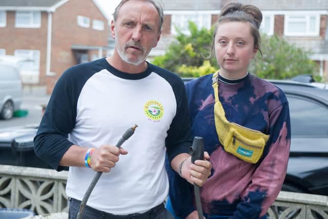 Phil Vaughan and his daughter Emily. Picture: Habibur Rahman
