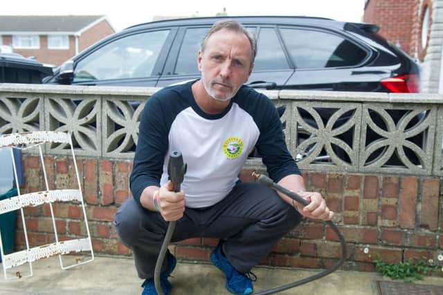 Phil Vaughan outside his home in Milton, where the bikes were stolen. Picture: Habibur Rahman