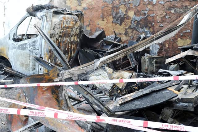 A kebab van was destroyed after being set fire to in the early hours of Tuesday, May 7, behind Arch Associates in Bishop's Waltham.
Picture: Sarah Standing (070519-8504)