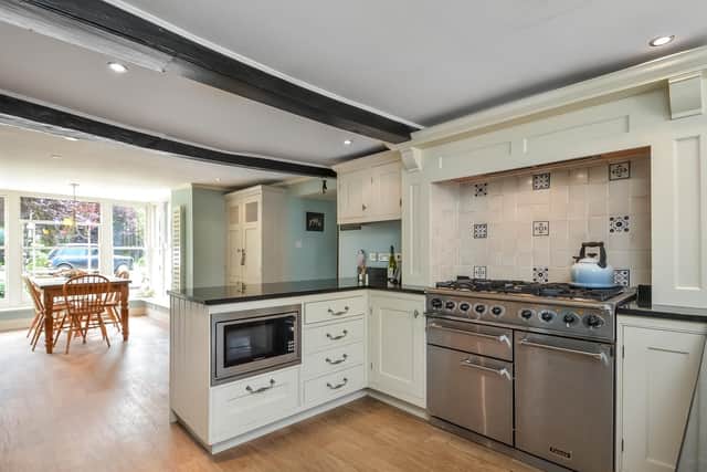 It has an impressive kitchen, perfect for those who love to cook.
