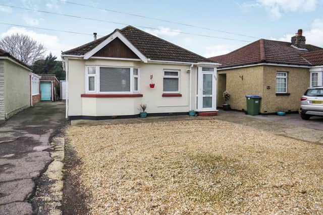 This two bed detached bungalow is one of the most popular on sale in Fareham right now. It is listed for 260,000.