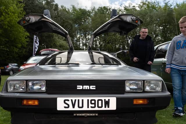 A replica DeLorean from Back to the Future. Picture: Vernon Nash (270419-001)