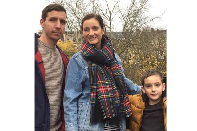 Kirsty Wild, with her son Harry and husband Chris,  who was diagnosed with dilated cardiomyopathy at just 31-years-old. She had a machine implanted in to her heart seven years ago which actually saved her life back in September and has just found out following tests that she has a rare altered gene called bag3.