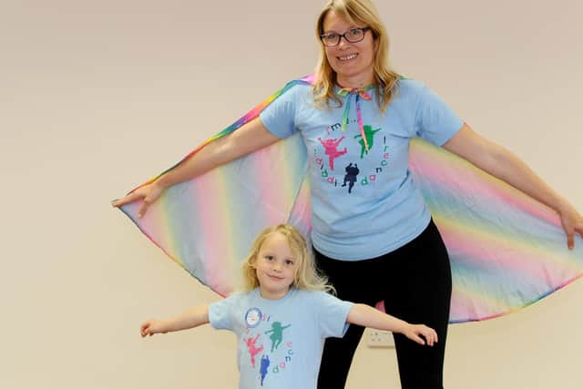 Liz Chisnall, franchise owner of Diddi dance South East Hampshire and Chichester, with her daughter Anna, four Picture: Sarah Standing (130519-7730)