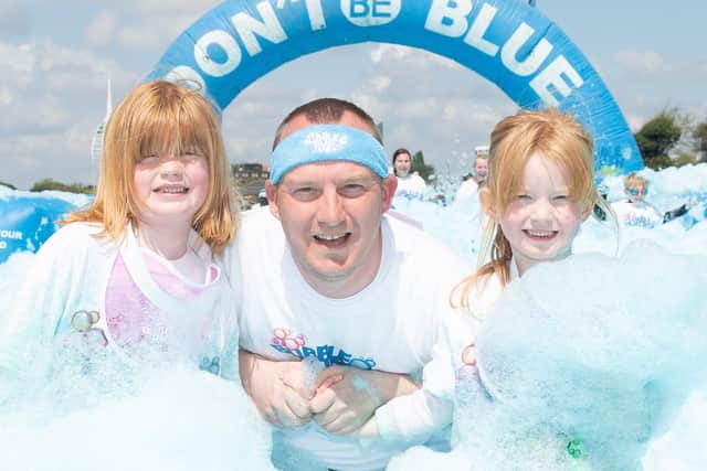 Maisie, Mark and Mollie Thompson. Picture: Keith Woodland (110519-61)