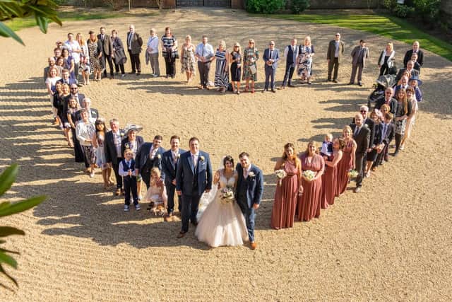 The wedding guests at New Place Hotel, Shirrell Heath. Picture: Carla Mortimer Photography