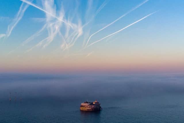 Spitbank Fort seamist by Brian Bracher