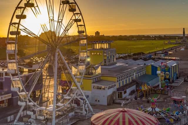 Clarence fairground sunrise by Brian Bracher