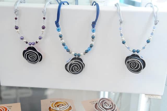 Some of Victoria's work is on display at the Discovery Centre in Gosport High Street. Picture: Sarah Standing (100519-8992)