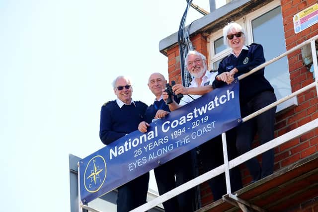 From left, station manager Chris Aps, senior watchkeeper Steve Tatford, watchkeeper Peter Keepence, and deputy station manager and Gail Rendle 
Picture: Sarah Standing (100519-7568)