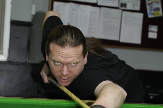 Pascal Richard rolled in a superb century break at Waterlooville Sports Bar. Picture: Ian Hargreaves  (120519-5)