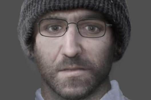 A facial reconstruction of the man. Picture: Hampshire Constabulary