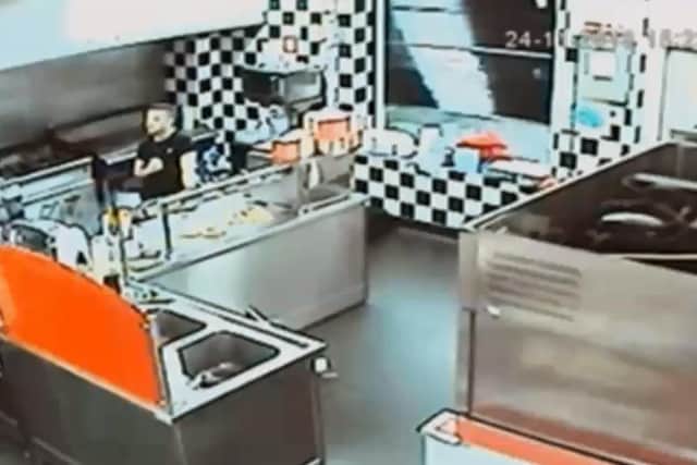CCTV shows Harry Middleton in the Wimpy kitchen at Hayling Island's Funland on November 24. Picture: CPS Wessex