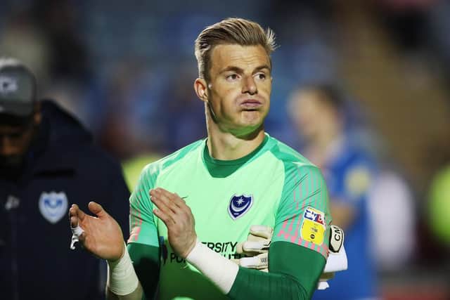 Craig MacGillivray disappointed after Pompey were knocked out of the play-offs. Picture: Joe Pepler