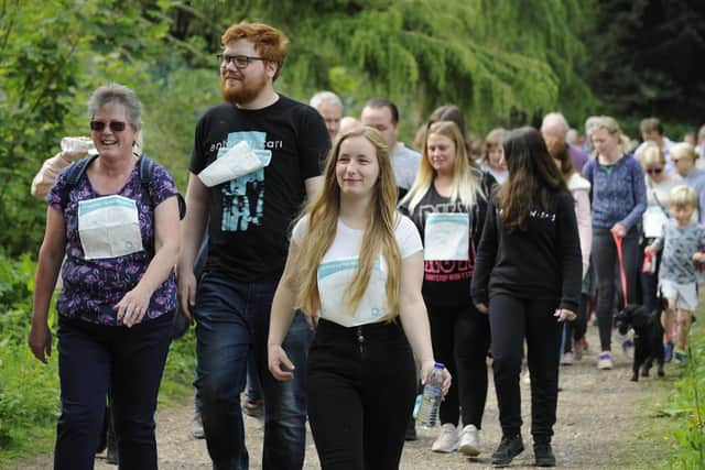 Friends and supporters take part in the Queen Alexandra Hospital ward walk at Staunton Country Park.


Picture: Ian Hargreaves  (190519-3)