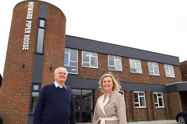Nationwide Hire. (left) MD Jonathan Holley with Lynda Piper, the wife of the founder of the company, the late Howard Piper. Picture: Malcolm Wells (190508-8644)