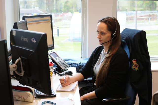 Mental health nurse Hannah Lake on the phone to patient. Picture: Courtesy of NHS 111