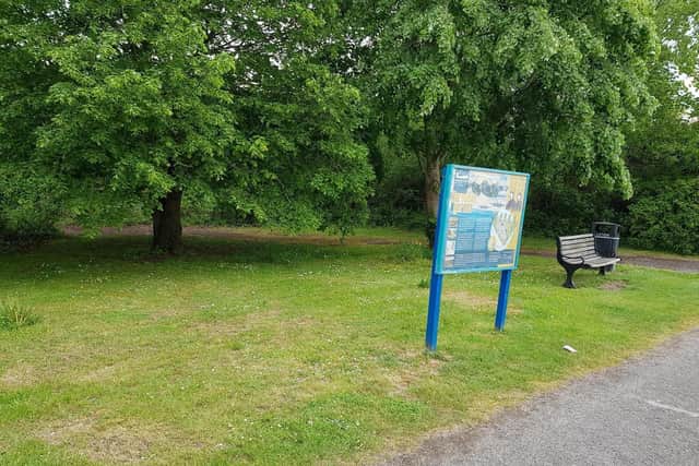 The site of the planned memorial garden for the World War Two airmen who crashed in Horndean.