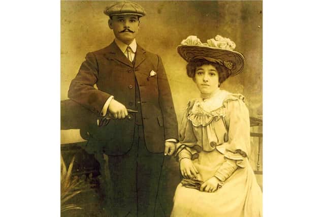 James Sillence and Clara Eliza Jones in their wedding photograph taken on January 1, 1912. Picture courtesy of Portsmouth Royal Dockyard Historical Trust