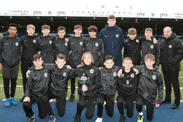 Taken at Fratton Park after their achievements in winning the Sunday A league, the Portsmouth Cup and becoming National Champions.