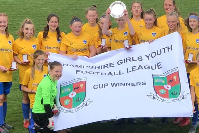 The girls won the Hampshire Girls Youth Plate with a 6-0 win against Eastleigh under manager James Miller.