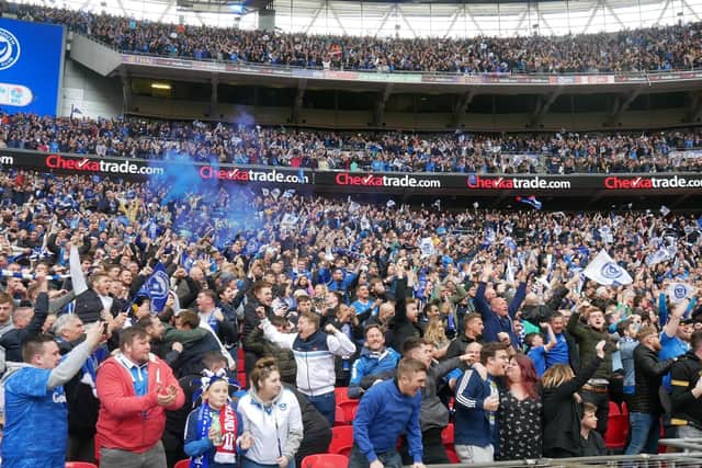 The highest attendance for a Football League Trophy final - 85,021 - were present for March's Checkatrade Trophy clash between Pompey and Sunderland. Picture: Habibur Rahman