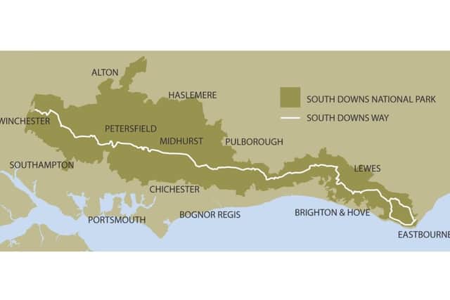 South Downs Way map Courtesy South Downs National Park Authority