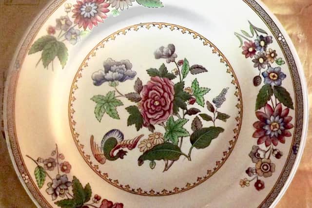 An Allen Line spode plate from HMS Calgarian, now over a century old and in perfect condition.