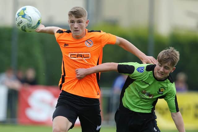 Harry Anderson in action for Co. Armagh in the SuperCupNI Junior Section   Picture by Brian Little/PressEye