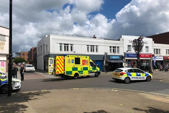 West Street, Fareham, where police and paramedics responded after a patient fled from an ambulance