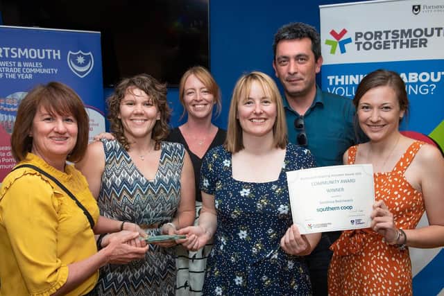 Winner of the community team award Southsea Beachwatch Volunteers