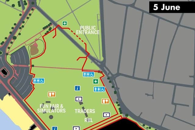 Map of D-Day 75 ceremony site. Picture: Portsmouth City Council