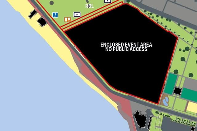 Map of D-Day 75 ceremony site. Picture: Portsmouth City Council