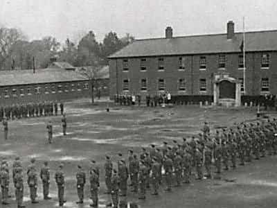 These barracks were used by the American troops in the run up to D-Day and housed the  Engineer, Chemical, Ordnance, Postal and Bakery units.